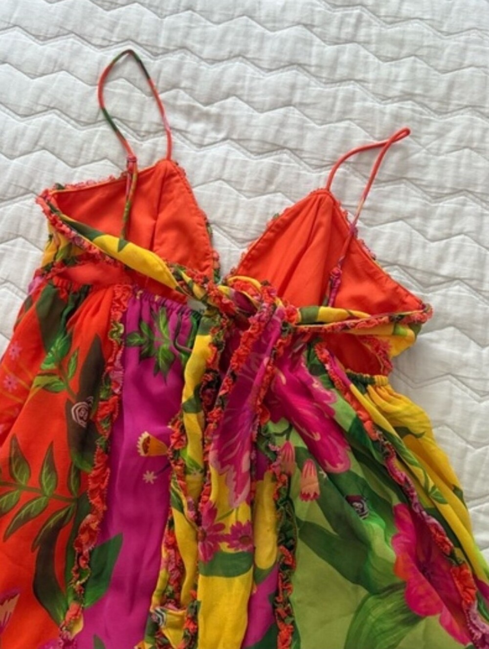 FARM RIO Bright Tropicsl Floral Mini Dress - Picture 3 of 6